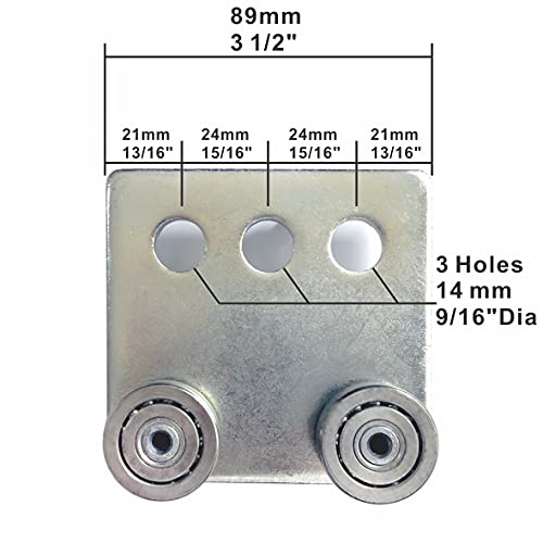 Hi Flame 4 Wheel Trolley Assembly, Four Bearing Trolley Assembly for Taller Strut Channel or All 1-5/8"" Channel (Pack of 4) - Image 2